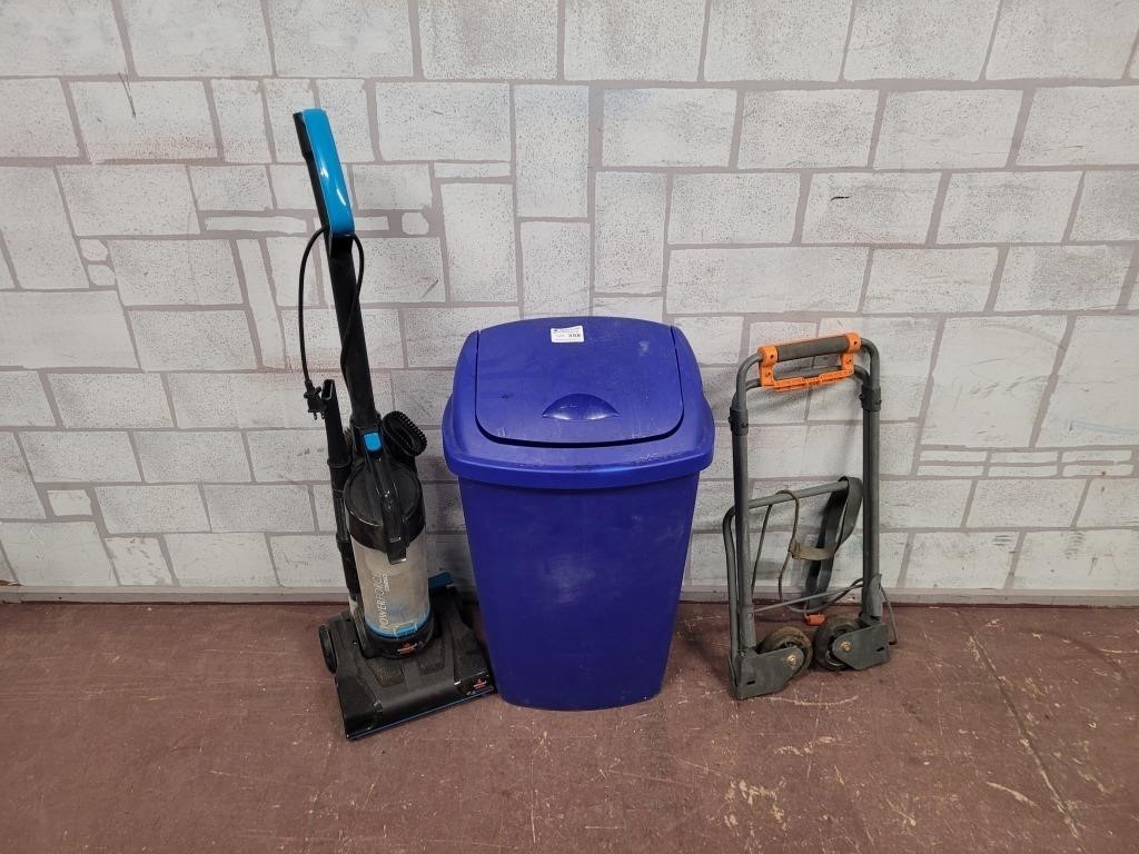 Moving cart, trash can, vacuum