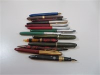 Lot of Vintage Fountain Pens (some complete, some