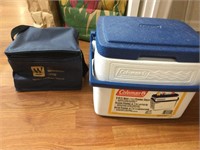 Small Coleman cooler and lunchpail