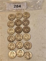 18-SILVER QUARTERS-EARLY 1960'S AND OLDER