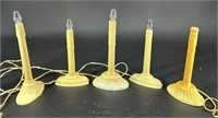 5 Vintage Electric Christmas Candles