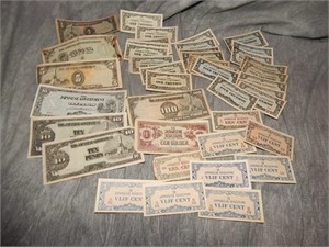 Large Group of WWII Japanese Occupation Currency