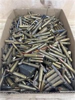 Flat of various ammunition and casings. No