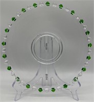 Candlewick Clear Luncheon Plate Painted