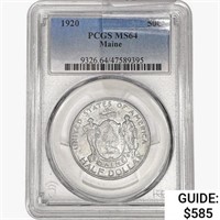 1920 Maine Half Dollar PCGS MS64