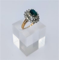 Diamond, Emerald & 14k Gold Filled Ring