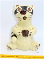 Vintage Raccoon Bandit cookie jar, 1950's,