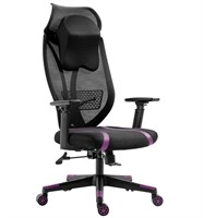 Purple Office Chair Gaming Extra Large Headrest