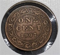 1907 Canadian Large One Cent Coin