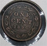 1896 Canadian Large One Cent Coin