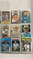 Robin Yount cards 12 sheets