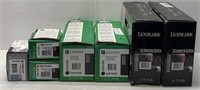 Lot of 7 Lexmark toner Cartridges - NEW $1920