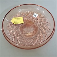 Pink Depression Glass Fruit Bowl