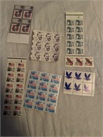 10 Flag Stamps 20c, 12 Flag Stamps 25c, 9 Carl