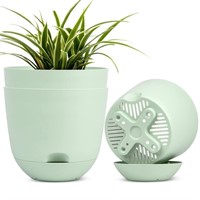 Plant Pots,3 Pack 8 inch Self Watering Planters Hi