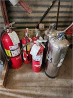 GROUP OF (6) VARIOUS FIRE EXTINGUISHERS