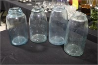 Lot of 4 2 quart mason jars consisting of Boyds,