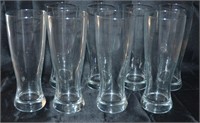 Set of 8 Tall Pilsner Heavy Glasses