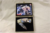 FOLDING KNIFE WITH EAGLE IMAGE, STAINLESS