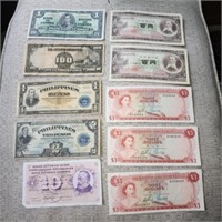 Lot of Vintage Foreign Currency - WWII, etc.