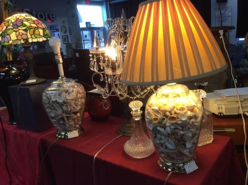 Pair of shell lamps