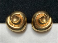Steven Vaubel Earrings Signed 1991 - 18KGP