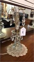HOLLYWOOD REGENCY WATERFALL GLASS TABLE LAMPS