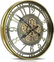 Real Moving Gears Wall Clock  27.6 Inch