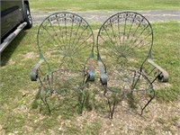 3 WROUGHT IRON CHAIRS