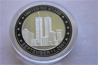 Coloured United We Stand 911 Commemorative Coin