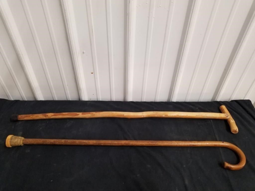 2 Wooden Canes, 35" and 38"