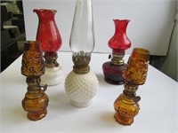 5 Miniature Oil Lamps