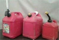 Box-3 Gas Cans, 2-5 Gallon & 1-2 Gallon