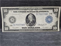 1914 Saddle Blanket  Blue Seal Currency Note
