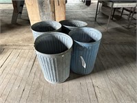 Galvanized Trash Cans