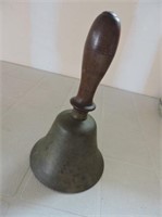 Antique school bell 10" T