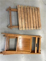 Wooden Folding Table and Chairs