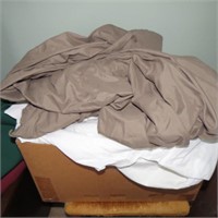 Large Lot of Linens, Bolts of Fabric & More