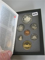 1994 Canadian 7 Coin  Proof  Set with Case & Box