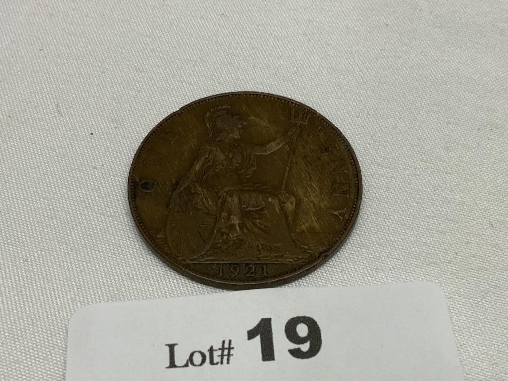 1921 Great Britain Bronze Penny