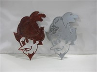 Two 19"x 12" Dukes Metal Decor