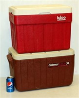 2 Vintage Coolers - Coleman & Igloo