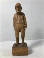 SIGNED WOOD CARVING