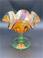 Carnival Glass Northwood Rainbow Compote