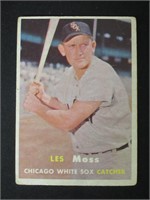 1957 TOPPS #213 LES MOSS WHITE SOX VINTAGE