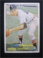 1957 TOPPS #301 SAMMY ESPOSITO WHITE SOX SP