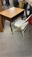 Kids desk and folding chair