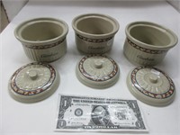 3 - Red Wing Pottery 1996 convention bowls & lids