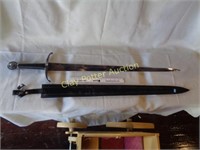 Large Sword in Leather Sheath