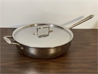 All-Clad Six Quart Stainless Saucepan W/ Lid